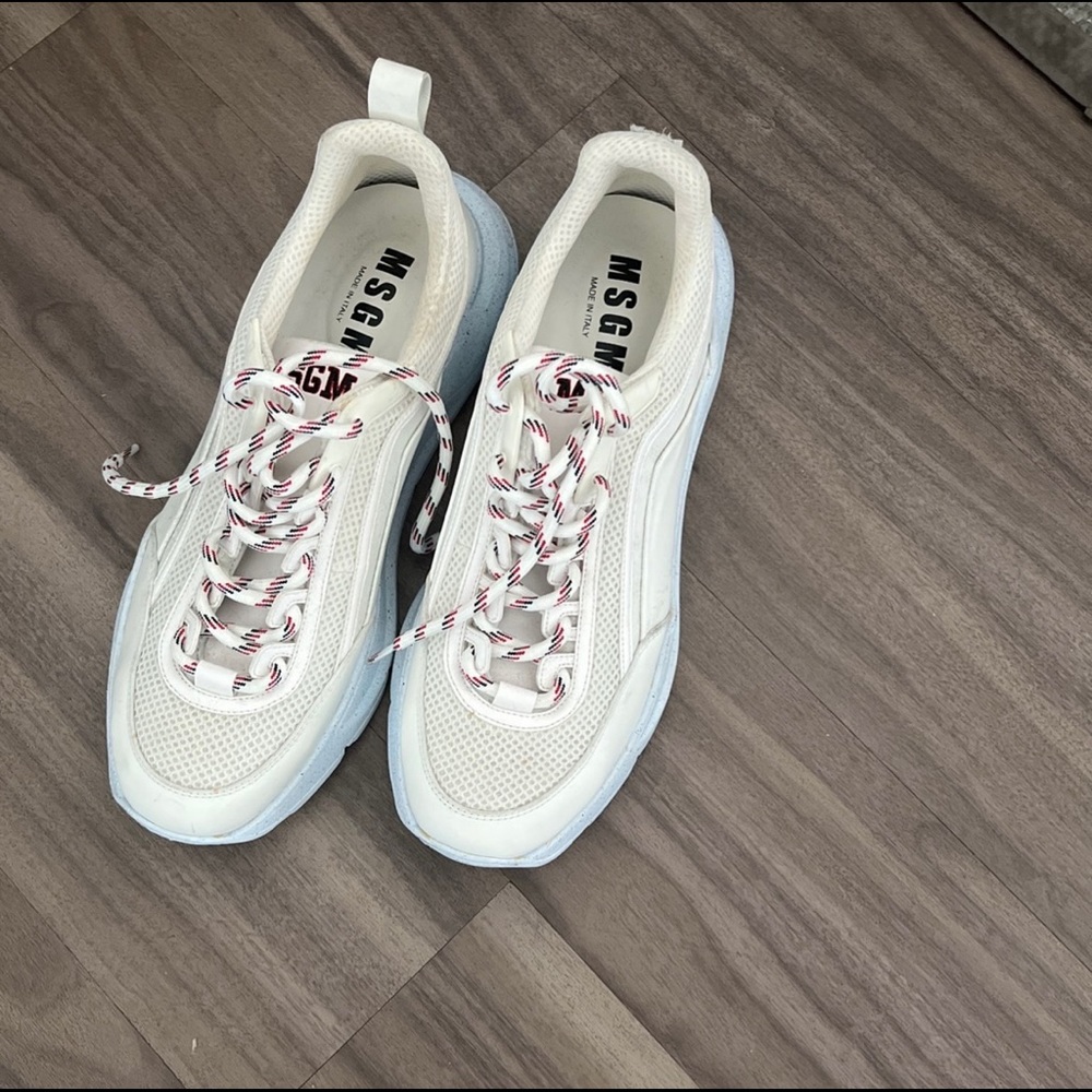 Fairly Used Men MSGM white sneakers